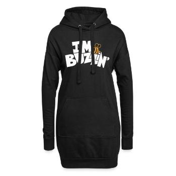 Cool I'm Buzzin Bee design for men, women and kids - Hoodie Dress - black - Front
