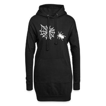 spinne spinnennetz - Hoodie-Kleid - Schwarz - Vorne