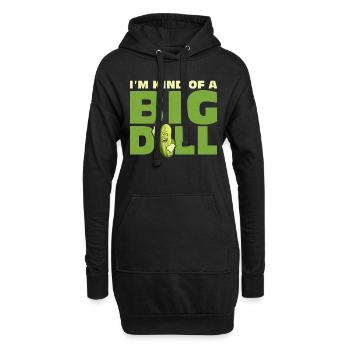 Je suis un peu un gros cornichon à l’aneth Concombre végétalien - Sweat-shirt à capuche long Femme - noir - Devant