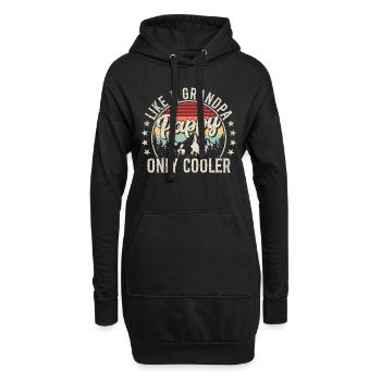 Like A Grandpa Pappy Only Cooler Retro Fathers Day - Hoodie Dress - black - Front