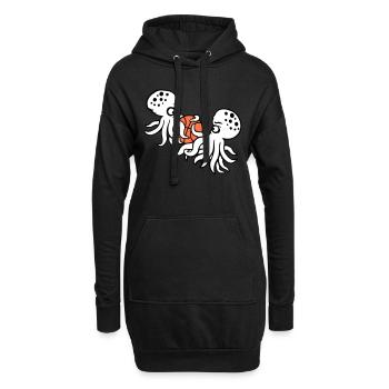2 Octopus basket-ball jouer au ballon Sport d’équipe Hobby - Sweat-shirt à capuche long Femme - noir - Devant