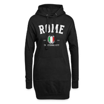Hommage à Rome – Armoiries de l’Italie et 753 av. J.-C. - Sweat-shirt à capuche long Femme - noir - Devant