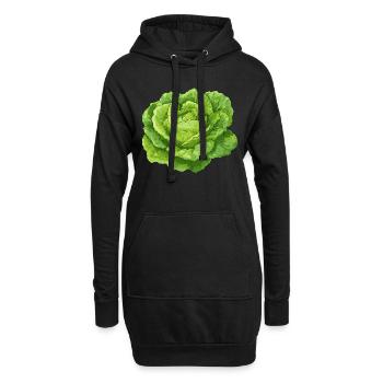 Salade - Sweat-shirt à capuche long Femme - noir - Devant