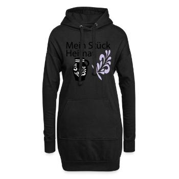 Mein Stück Heimat Bembel - Hoodie-Kleid - Schwarz - Vorne