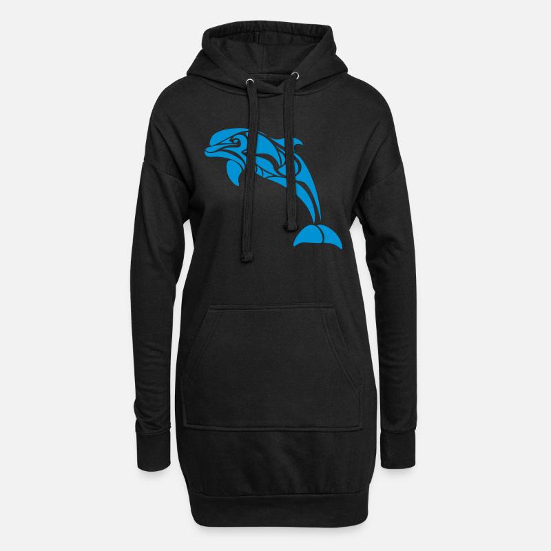 DElfin - Hoodie-Kleid - Schwarz