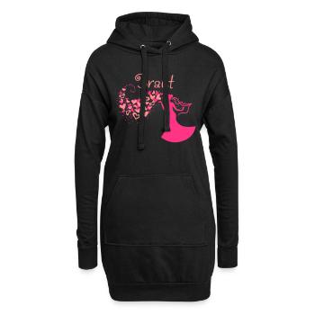 Nuage de coeur mariée texte - Sweat-shirt à capuche long Femme - noir - Devant