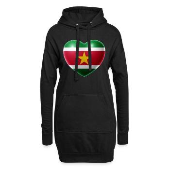 Herz (Suriname) - Hoodie-Kleid - Schwarz - Vorne