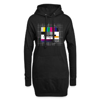 Image de test Télévision Écran Fermoir d’émission - Sweat-shirt à capuche long Femme - noir - Devant