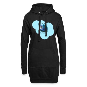 auf Wolke - Hoodie-Kleid - Schwarz - Vorne