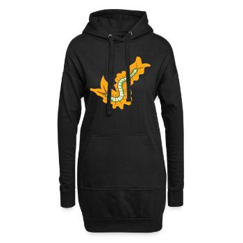 Giftiger Skolopender Hundertfüsser als Krabbeltier - Hoodie-Kleid - Schwarz - Vorne