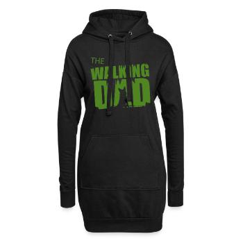 Schäferhund Walking Dad Geschenkidee Vater Gassi - Hoodie-Kleid - Schwarz - Vorne