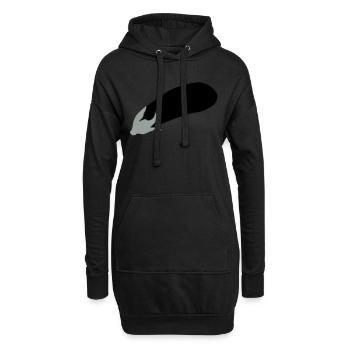 aubergine - Sweat-shirt à capuche long Femme - noir - Devant