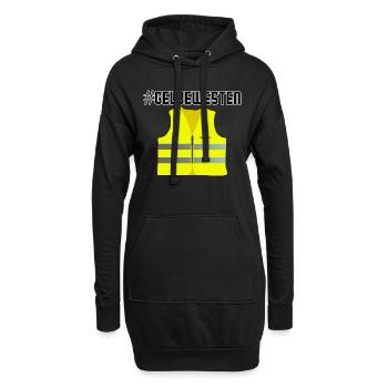 Protest der Gelbe Westen Gelbwesten Revolution - Hoodie-Kleid - Schwarz - Vorne