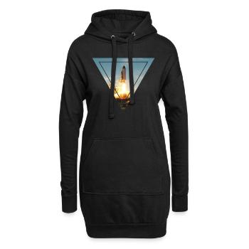 Space Shuttle - Hoodie-Kleid - Schwarz - Vorne