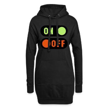 Taste ein aus - Hoodie-Kleid - Schwarz - Vorne