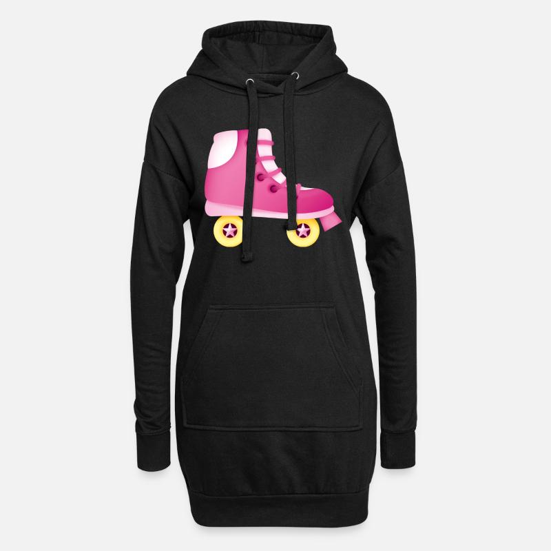 Smiley Roll Skate - Hoodie-Kleid - Schwarz