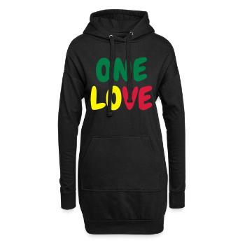 Cannabis / Haschich / Marijuana / Reggae / Rasta - Sweat-shirt à capuche long Femme - noir - Devant