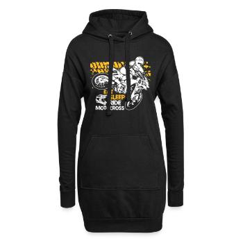 Mangez Sleep Ride Motocross - Sweat-shirt à capuche long Femme - noir - Devant