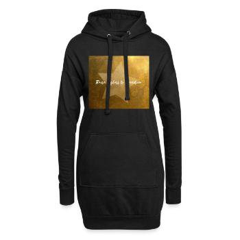 Lever un verre à la liberté - Sweat-shirt à capuche long Femme - noir - Devant