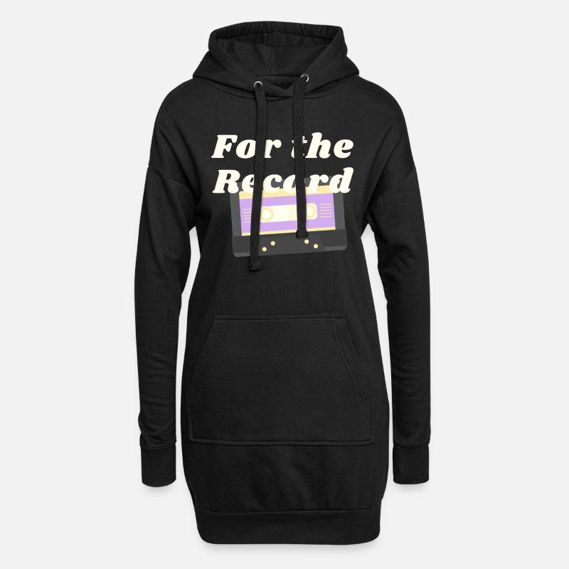 non binary for the record - Hoodie Dress - black