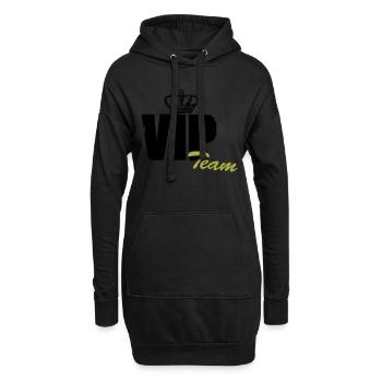 vip team - Hoodie-Kleid - Schwarz - Vorne