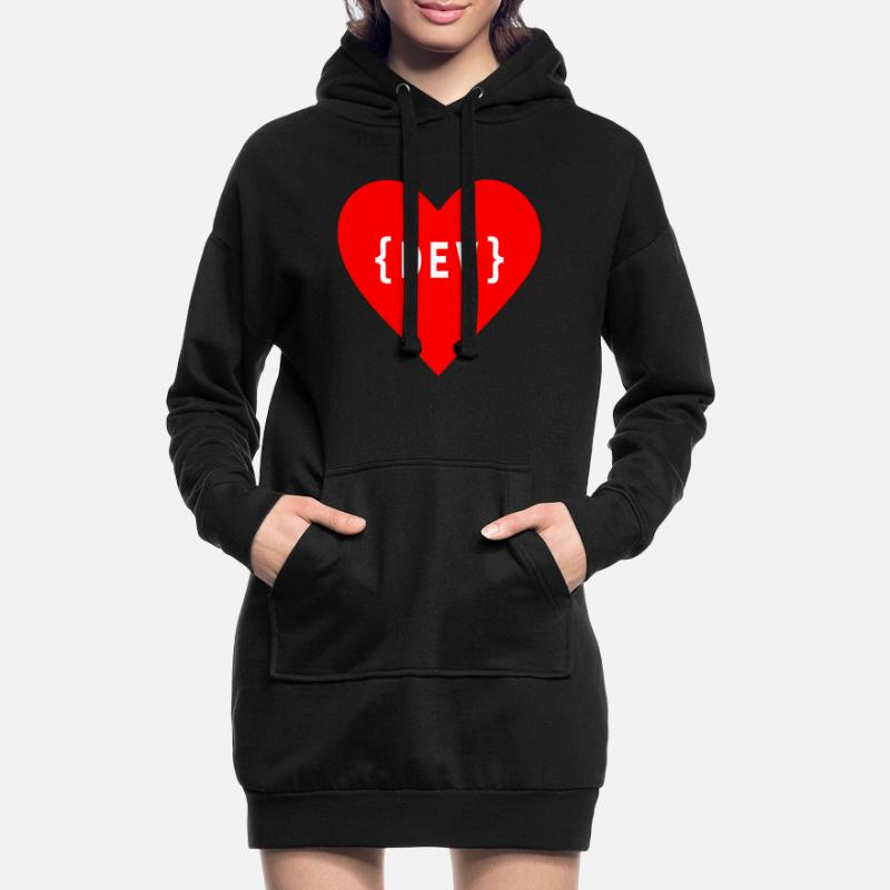 Software Developer, Liebe Code DEV Entwickler Tag Hoodie-Kleid