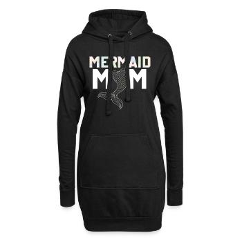 Sirène Maman Sirène Maman Maman Dire - Sweat-shirt à capuche long Femme - noir - Devant