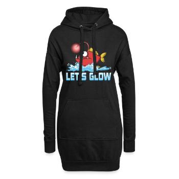 Let's Glow Marine Biology Scientist - Hoodie-Kleid - Schwarz - Vorne