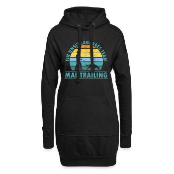 Mantrailing Team Fährtenhund Spürhund - Hoodie-Kleid - Schwarz - Vorne