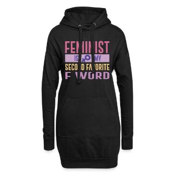 Frauen Gleichberchtigung Design und Feminist - Hoodie-Kleid - Schwarz - Vorne