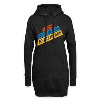 to act my age - Hoodie-Kleid - Schwarz - Vorne
