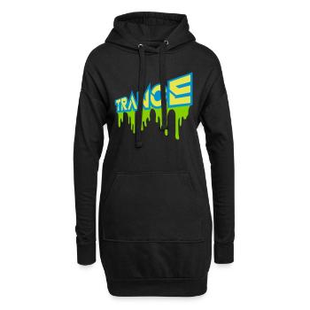 Trance Logo Club Techno - Sweat-shirt à capuche long Femme - noir - Devant