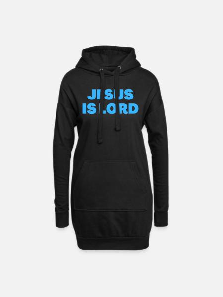 Jesus ist Herr - Christliche Zitate - Hoodie-Kleid - Schwarz
