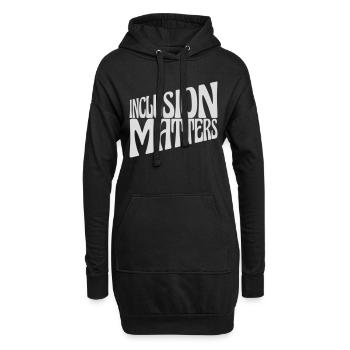 inclusion matters Logo Zitat - Hoodie-Kleid - Schwarz - Vorne