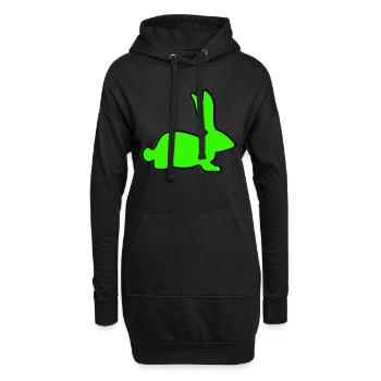 rabbit - Hoodie-Kleid - Schwarz - Vorne