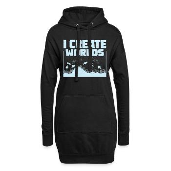 I Create Worlds Fish Keeping Aquarium Owner - Hoodie-Kleid - Schwarz - Vorne