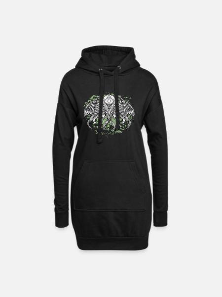 Cthulhu Ink II - Hoodie Dress - black