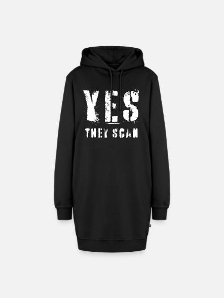 Yes they scan - Hoodie-Kleid - Schwarz