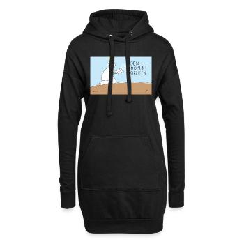 Den Moment greifen. - Hoodie-Kleid - Schwarz - Vorne