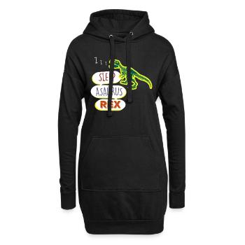 Sleepasaurus Rex magique à propos de l’au-delà - Sweat-shirt à capuche long Femme - noir - Devant