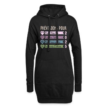 Grossesse Prévisions Pour 2025 Future Maman cadeau - Sweat-shirt à capuche long Femme - noir - Devant