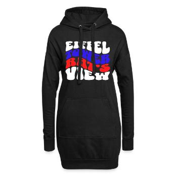 Paris Adventure Eiffel Parisian Rat Mouse Whiskers - Hoodie-Kleid - Schwarz - Vorne