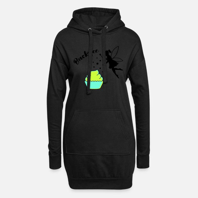 backfee - Hoodie-Kleid - Schwarz