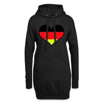 Deutschland - Hoodie-Kleid - Schwarz - Vorne