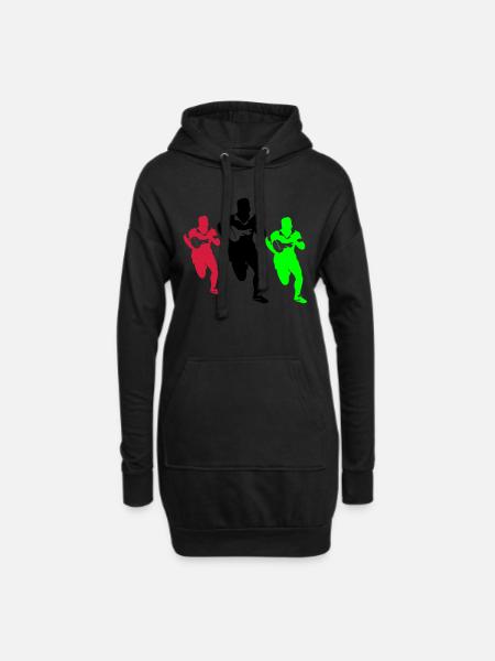 rugby - Hoodie Dress - black