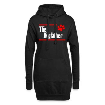 der Hundevater - Hoodie-Kleid - Schwarz - Vorne