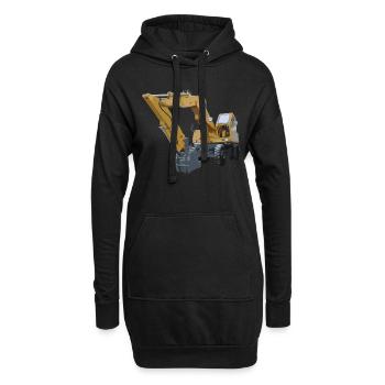 Ancienne pelle - Sweat-shirt à capuche long Femme - noir - Devant