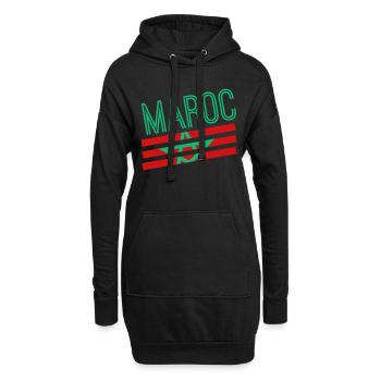 Maroc - Sweat-shirt à capuche long Femme - noir - Devant