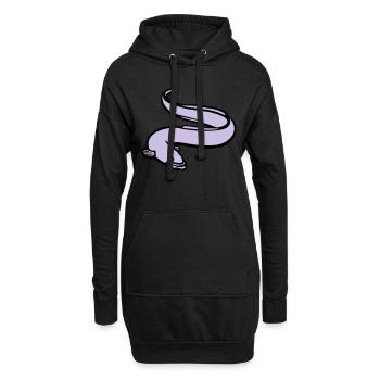 aal_1_3c_mit_farbe - Hoodie-Kleid - Schwarz - Vorne
