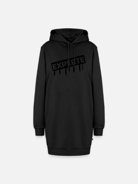 experte - Hoodie-Kleid - Schwarz